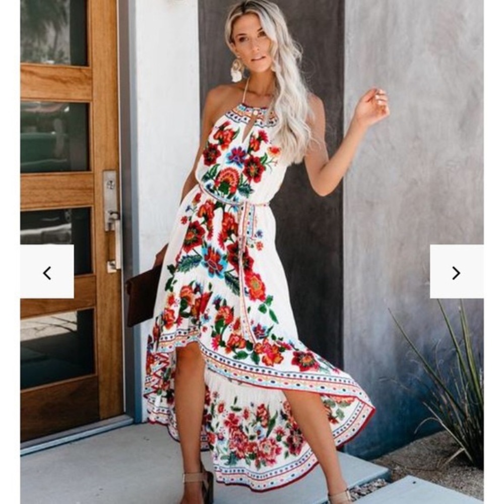 VICI Granada Floral High Low Dress